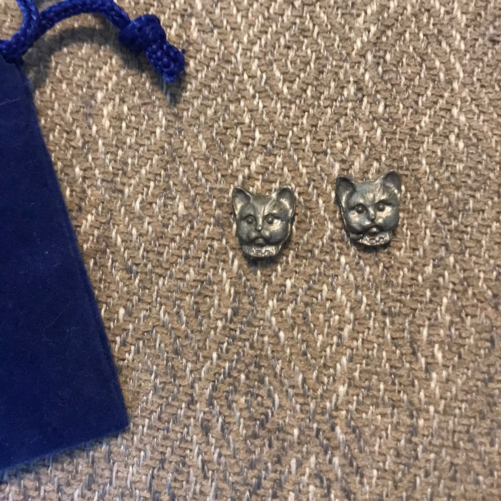 SOLD Cat Earrings - Picture 2 of 3